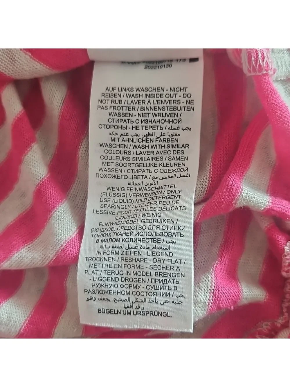 Brax Linen Candice Striped Tee Pink & White Women’s Medium | Lightweight Summer - Picture 4 of 8